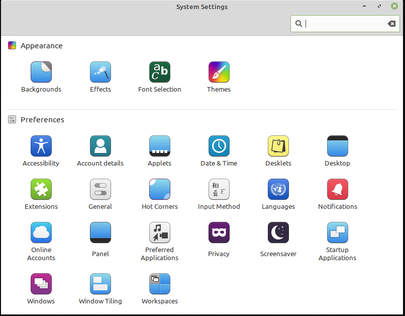 system-setings-linuxmint