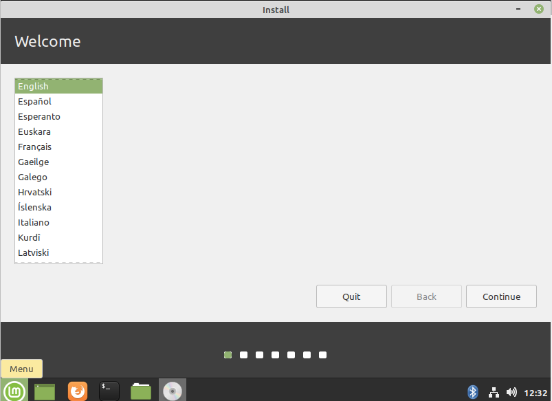 Chon ngon ngu cai dat linux mint